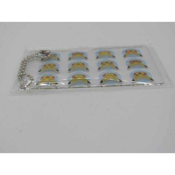 NEW Sealed Pikachu Faces Pokemon Acrylic Keychain Nintendo 2019 Authentic - Picture 5 of 12